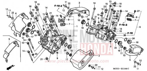 COUVERCLE DE CULASSE VT1100C2Y de 2000